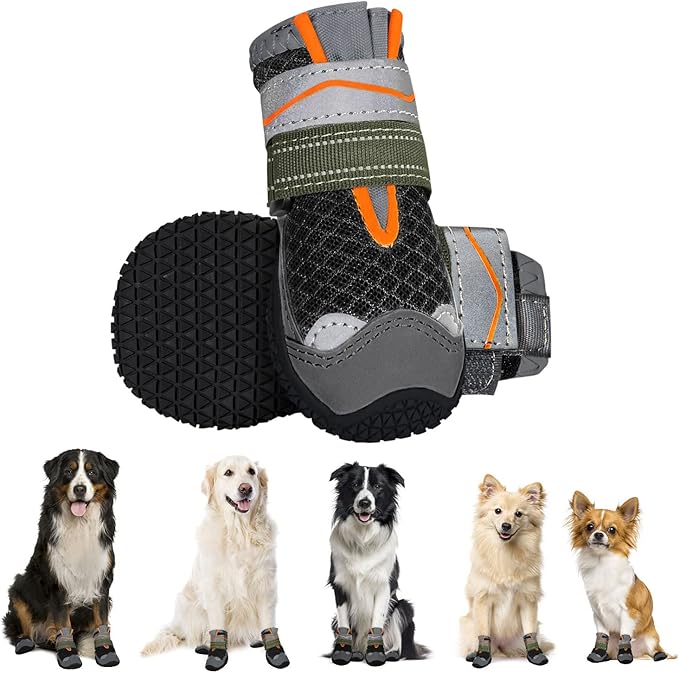 Classic Outdoor Anti-Slip Rubber Dog Shoes