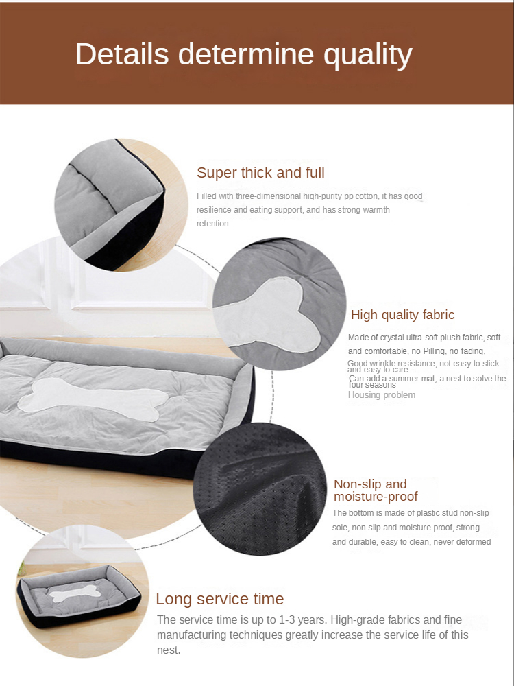 Washable Dog Beds for Puppies to Large Breeds