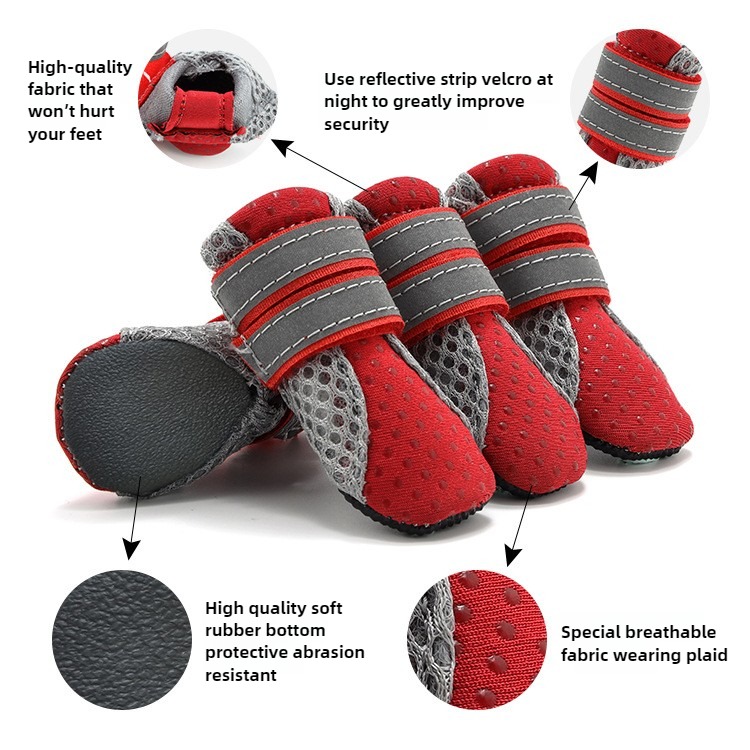 Anti-Slip Dog Shoes for Indoor Outdoor Use