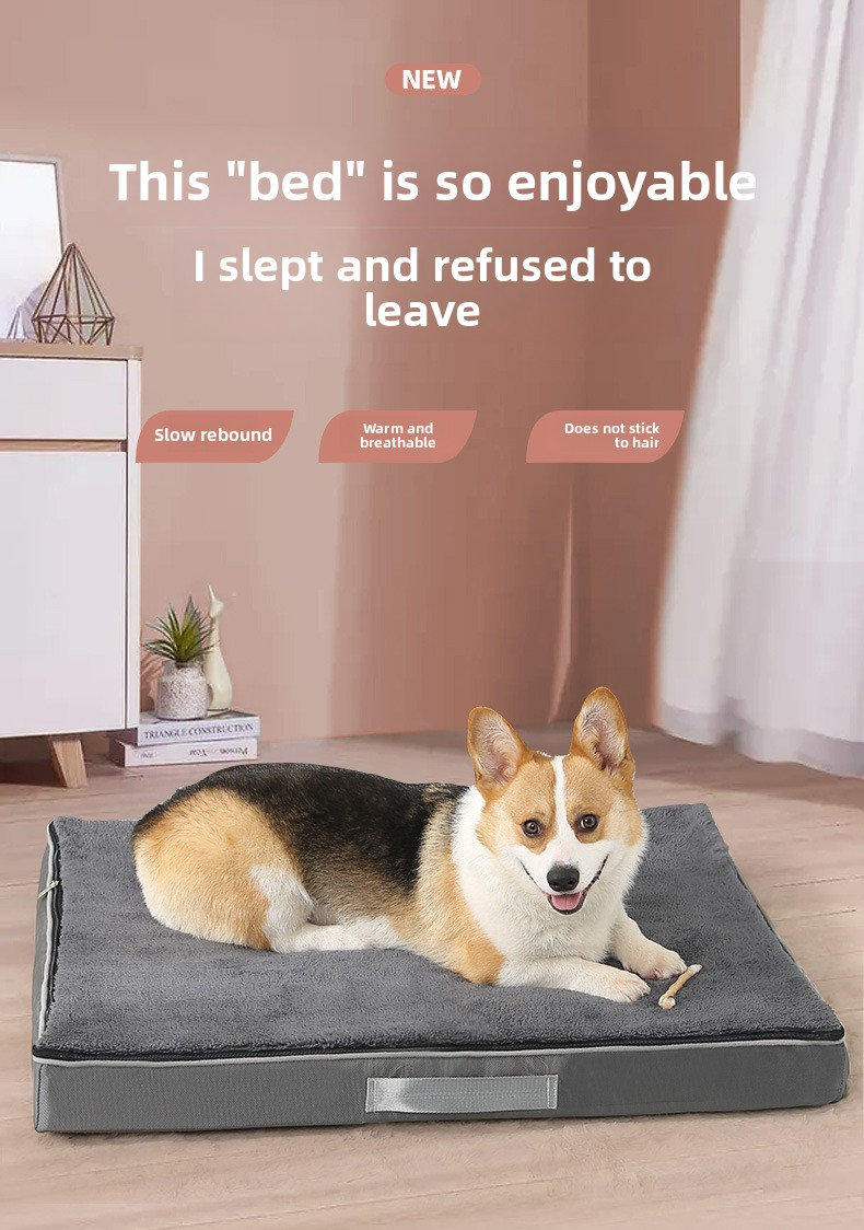Waterproof Memory Foam Pet Mat Removable Cover