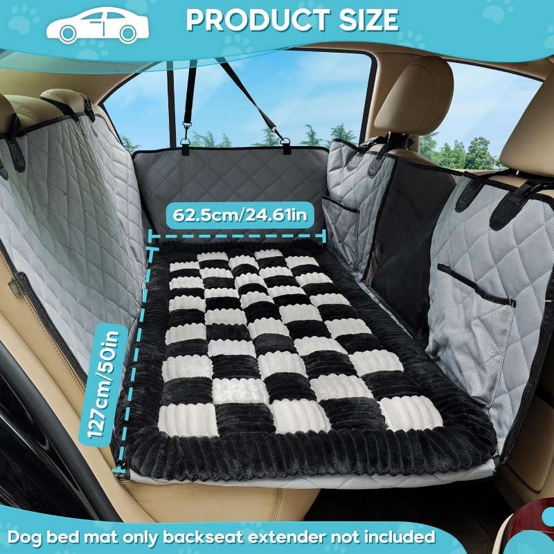 Extra Thick Grid Pattern Pet Sleeping Car Pad