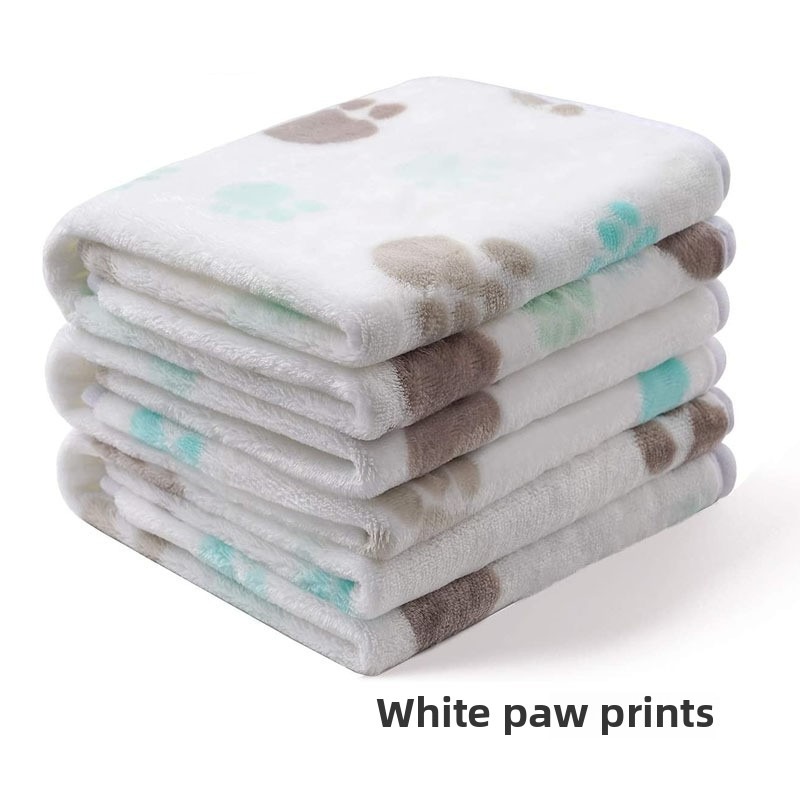 Thickened Coral Fleece Pet Blanket for Beds