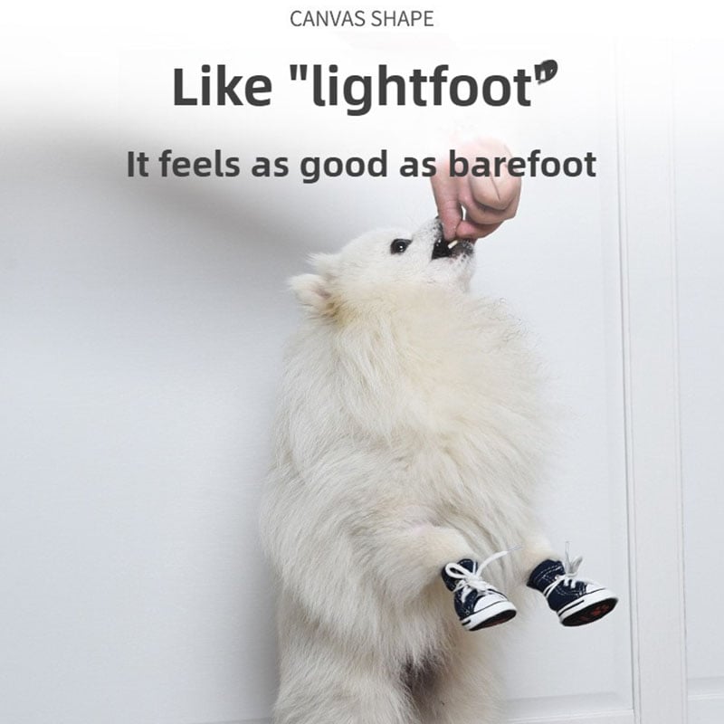 Denim Drawstring Dog Shoes for Small Pets