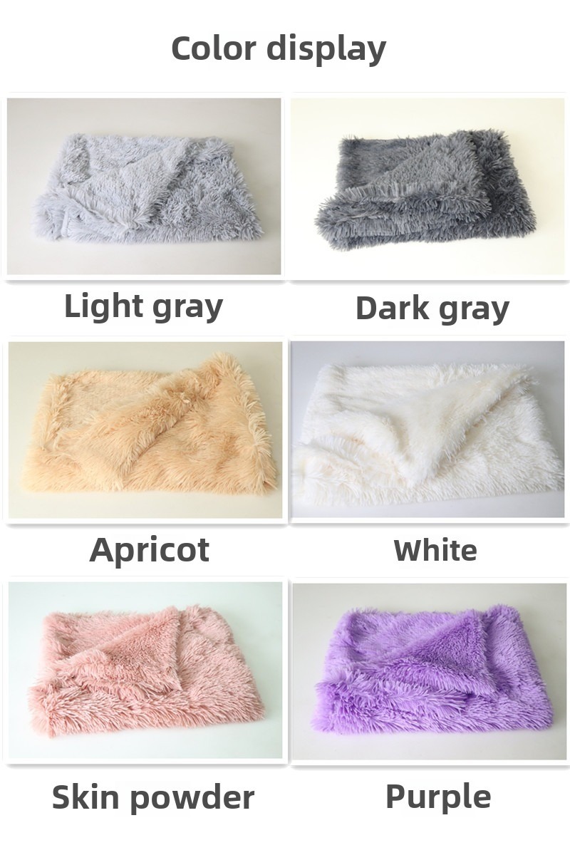 Long Fur Double-Layer Pet Warming Blanket