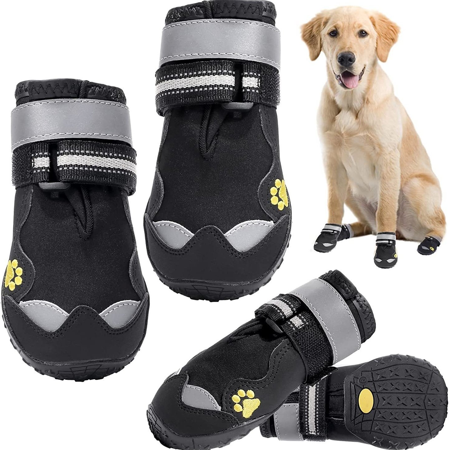 Durable Pet Shoes with Wear-Resistant Soles