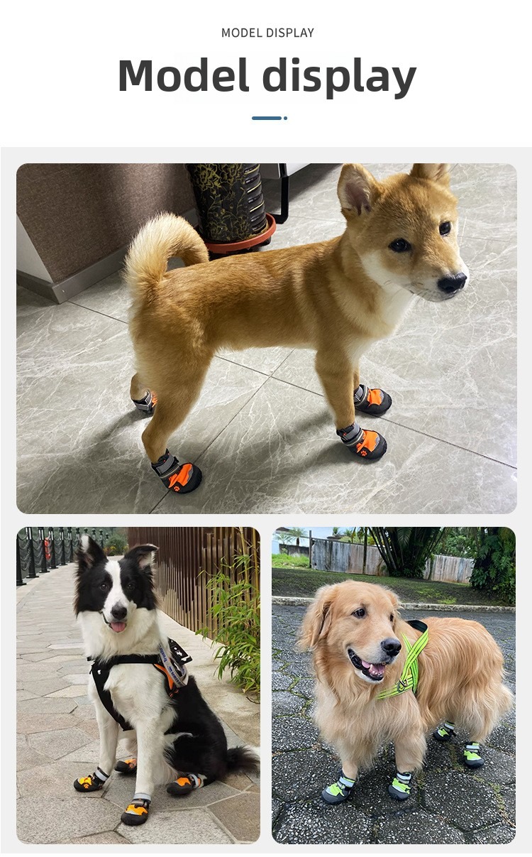Summer Waterproof Dog Shoes with Anti-Slip