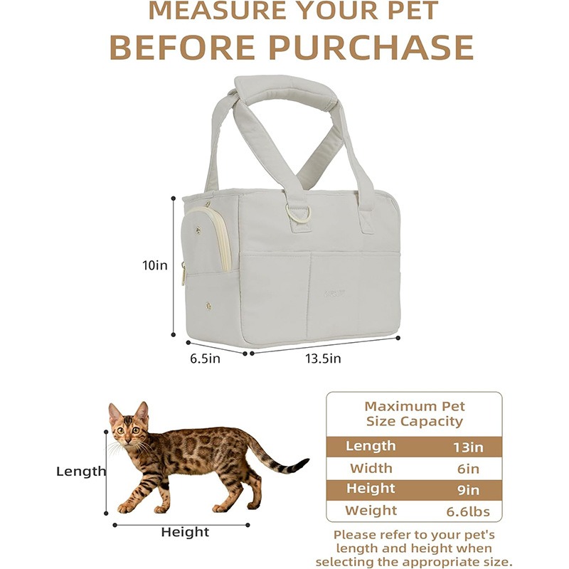 Small Dog Carrier Bag with Large Storage Pockets