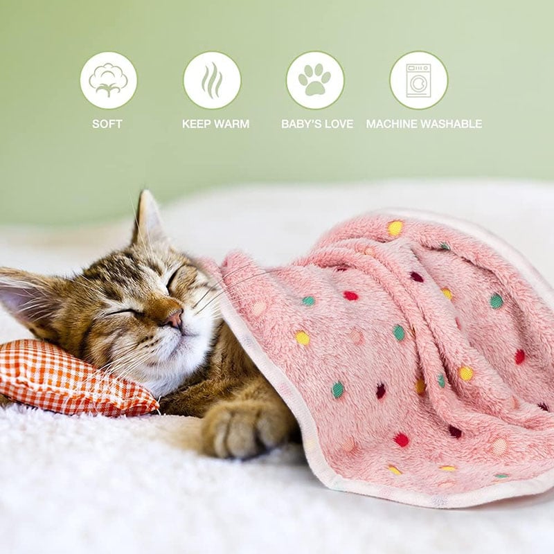 Polka Dot Winter Warm Pet Blanket