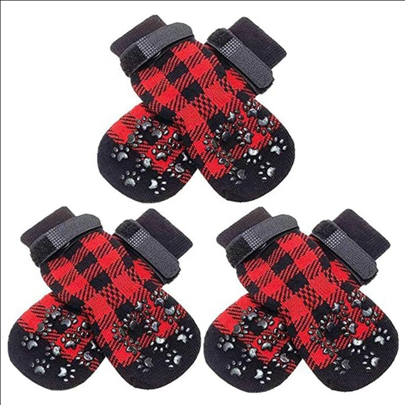 Christmas Themed Dog Socks with Non-Slip