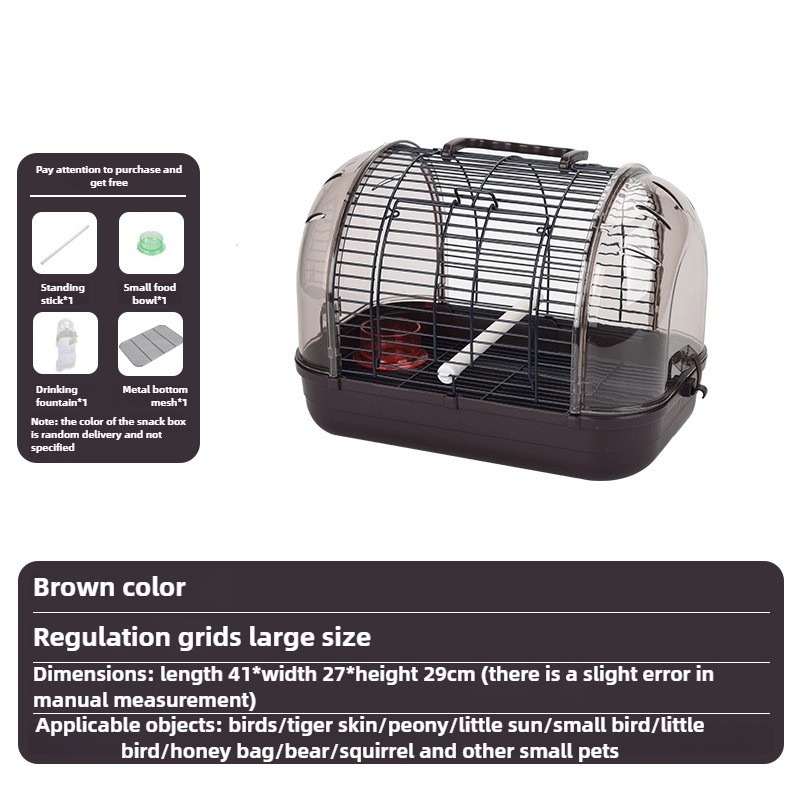 Panoramic View Transparent Bird Travel Carrier