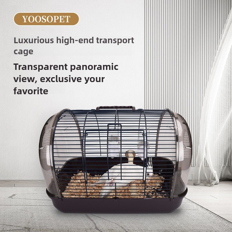Panoramic View Transparent Bird Travel Carrier