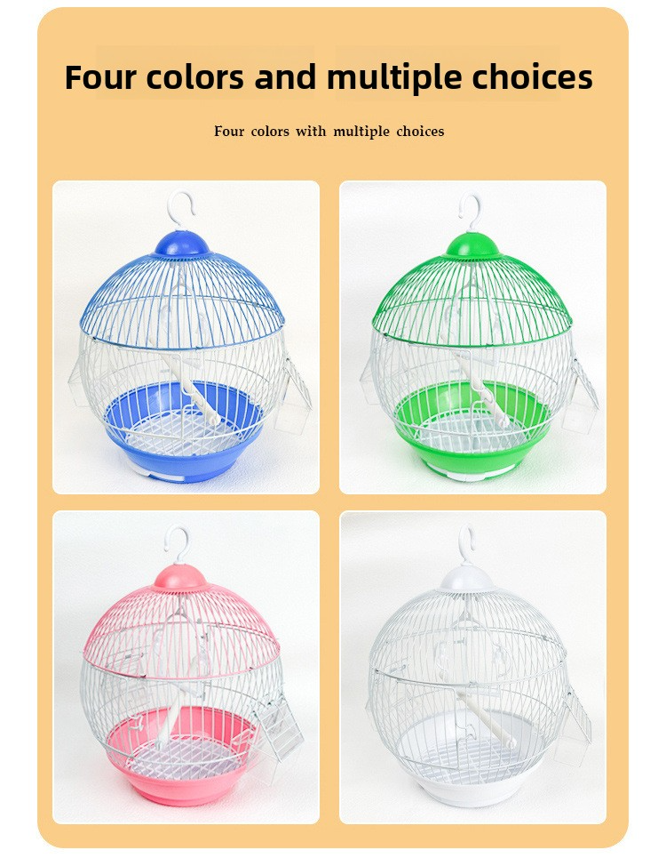 Metal Roof Bird Cage with Art Iron Design