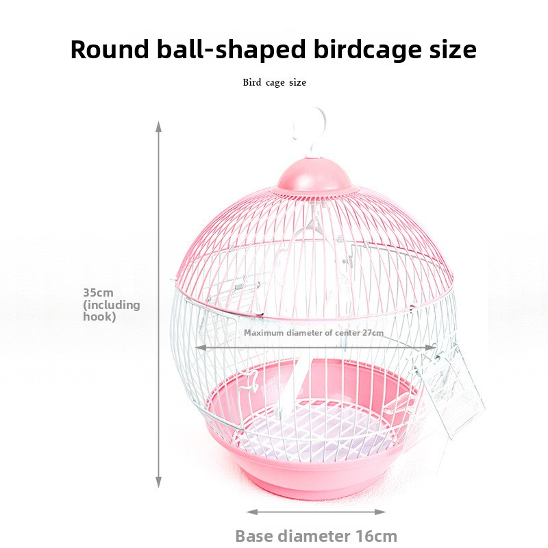 Metal Roof Bird Cage with Art Iron Design