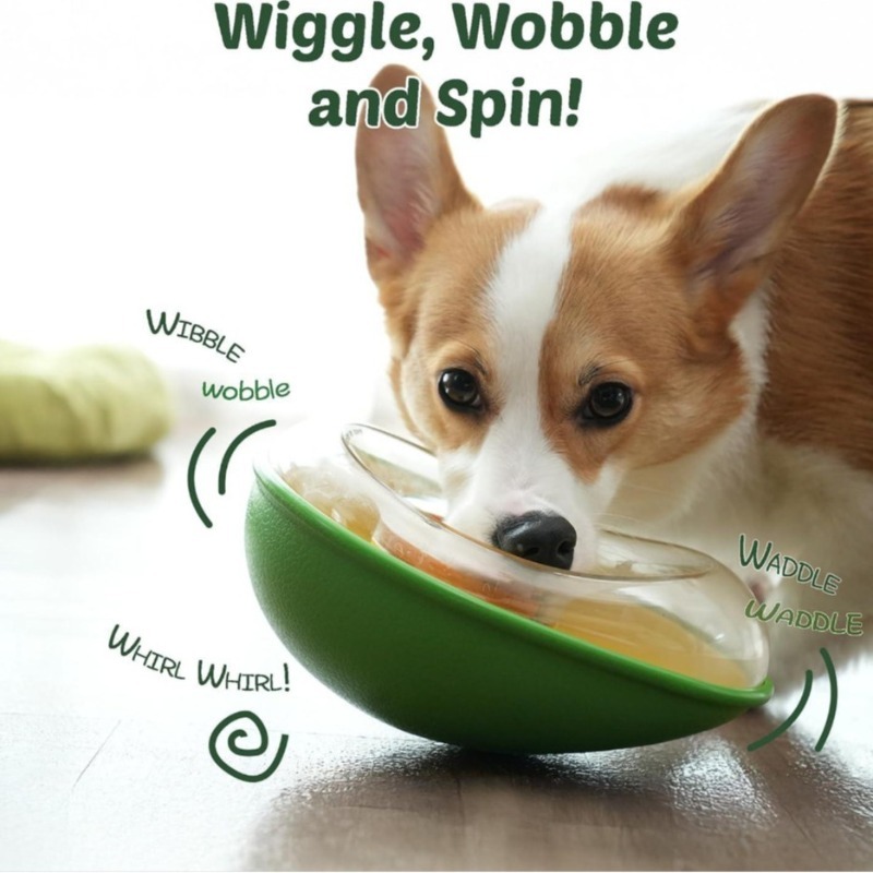 Avocado Anti-Spill Slow Feed Dog Bowl