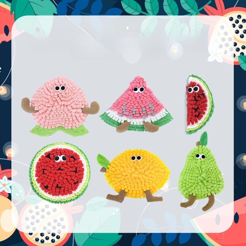 Fruit Pattern Pet Foraging Mat Indoor