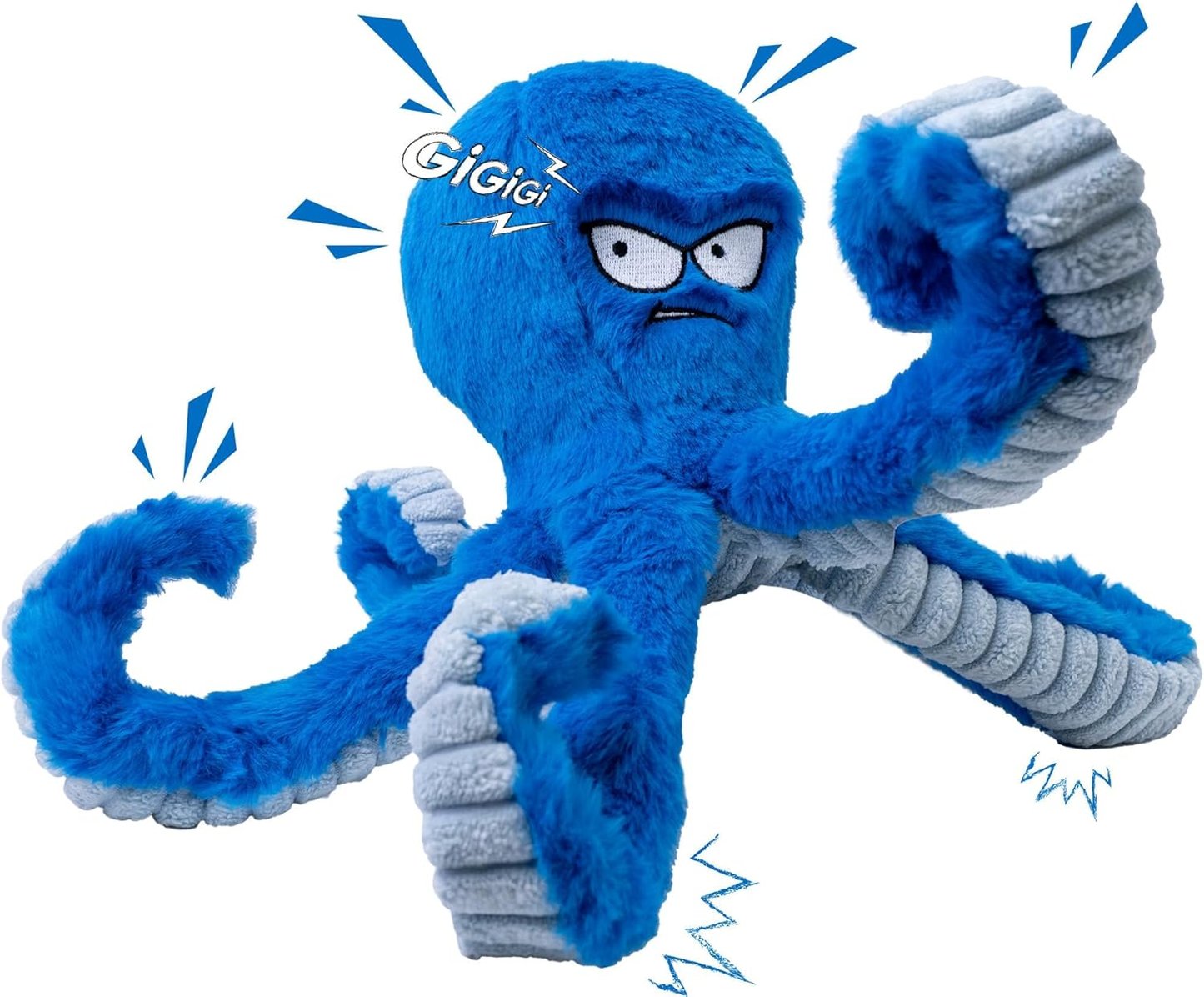 Squeaky Plush Octopus for Small Pets