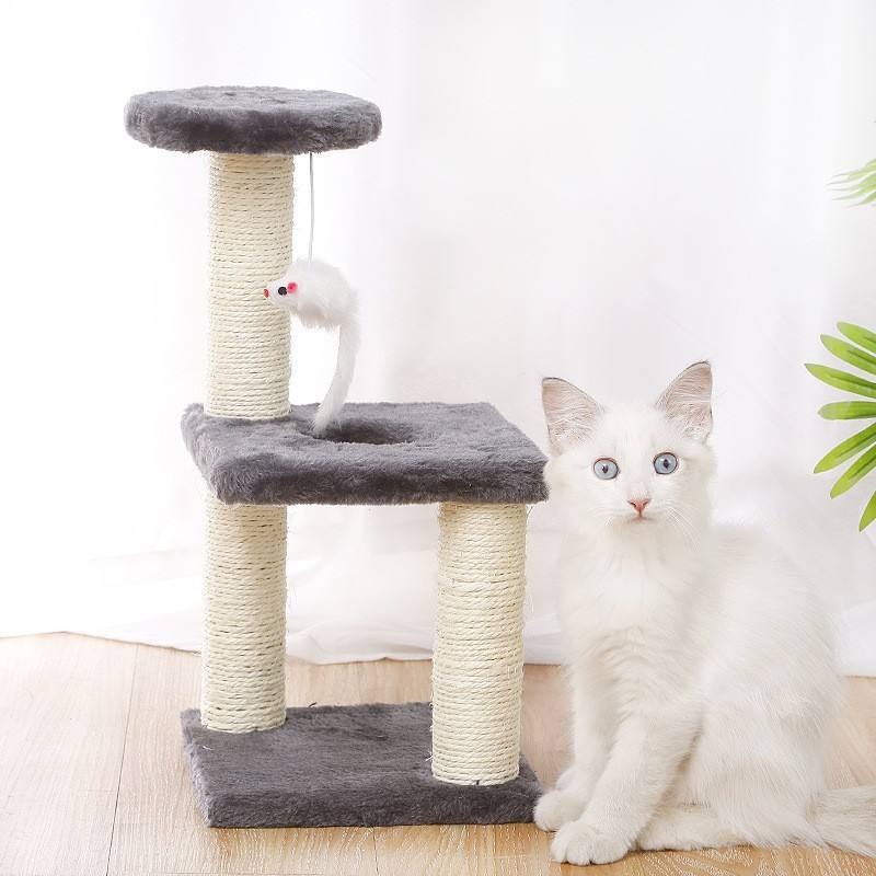 Cat Tower with Jumping Toy and Wood Post