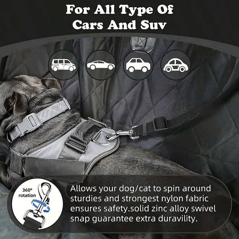 Foldable Nylon Dog Seat Belt for Car Safety