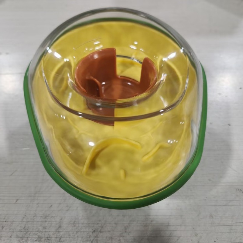 Avocado Anti-Spill Slow Feed Dog Bowl