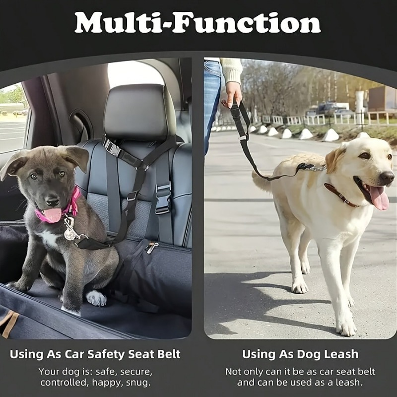 Foldable Nylon Pet Seat Belt for Small Dog Car Safety