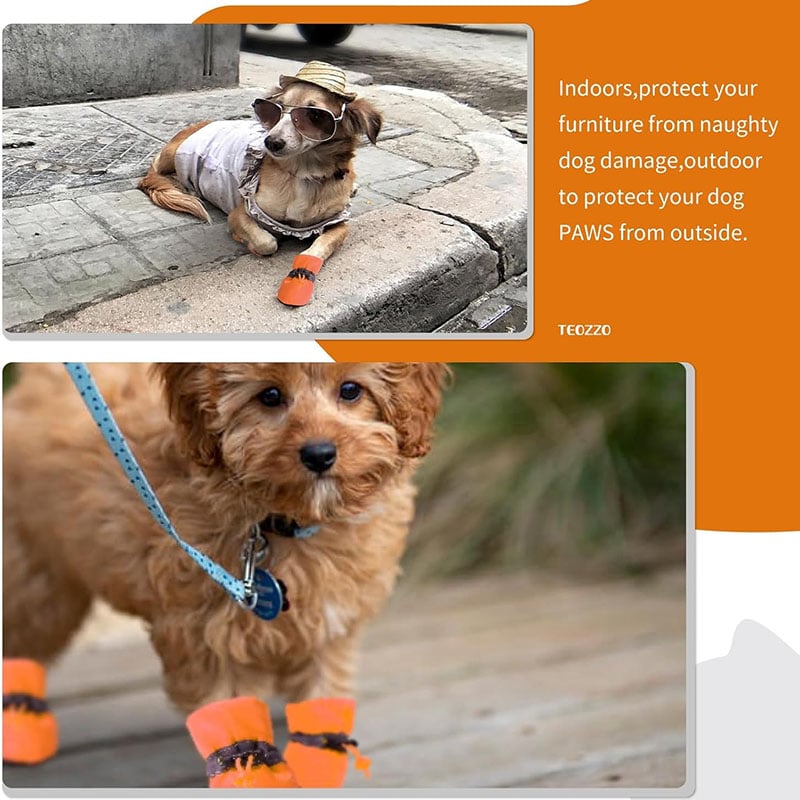 Reflective Waterproof Dog Shoes Soft Sole