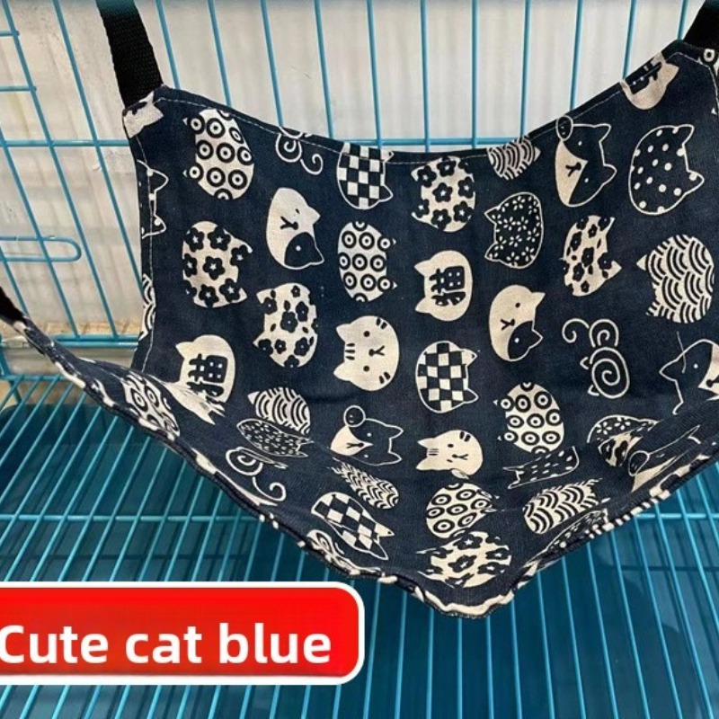 Breathable Cat Hammock with Cartoon Pattern