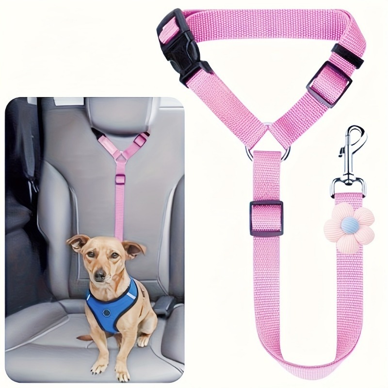 Foldable Nylon Pet Seat Belt for Small Dog Car Safety