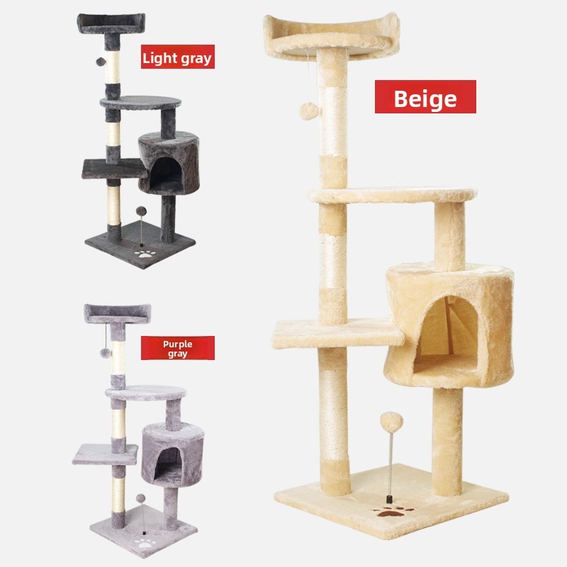 Luxury Multi-Level Cat Tree with Sisal Scratcher