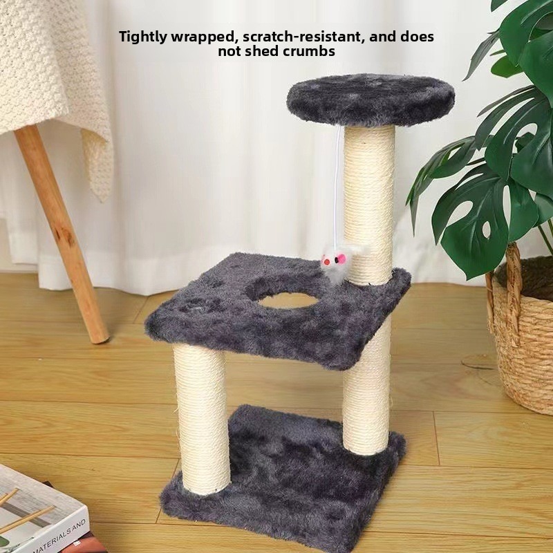 Cat Tower with Jumping Toy and Wood Post