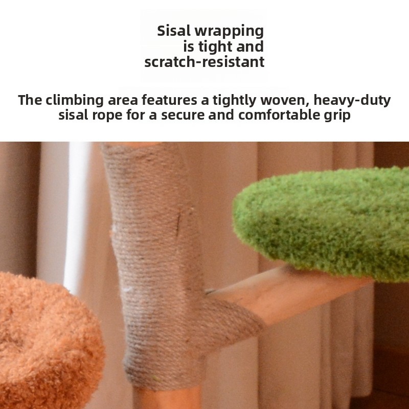 Integrated Cat Tree with House and Jumping Platform