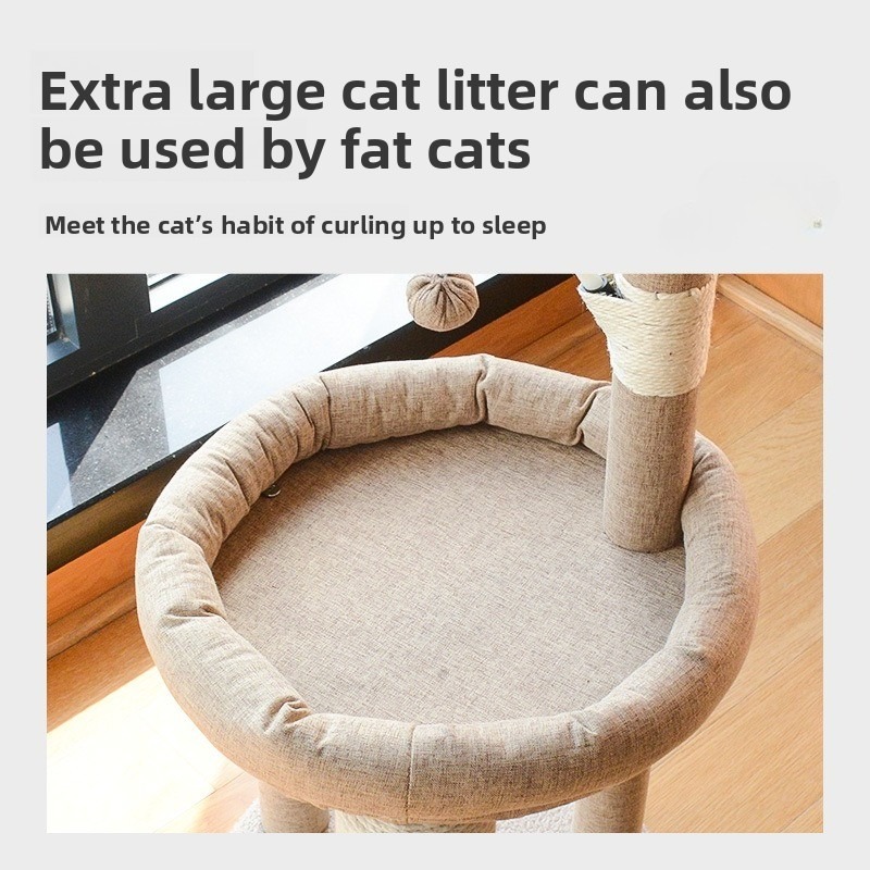 Plush Cat Tree with Hammock and Sisal Posts