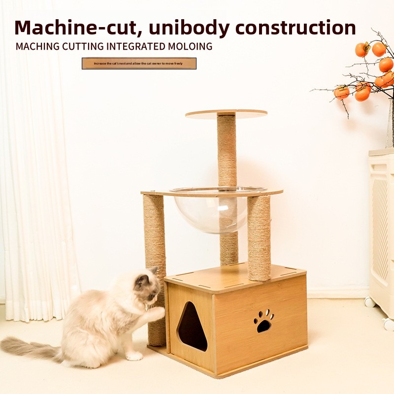Vertical Solid Wood Cat Climbing Frame