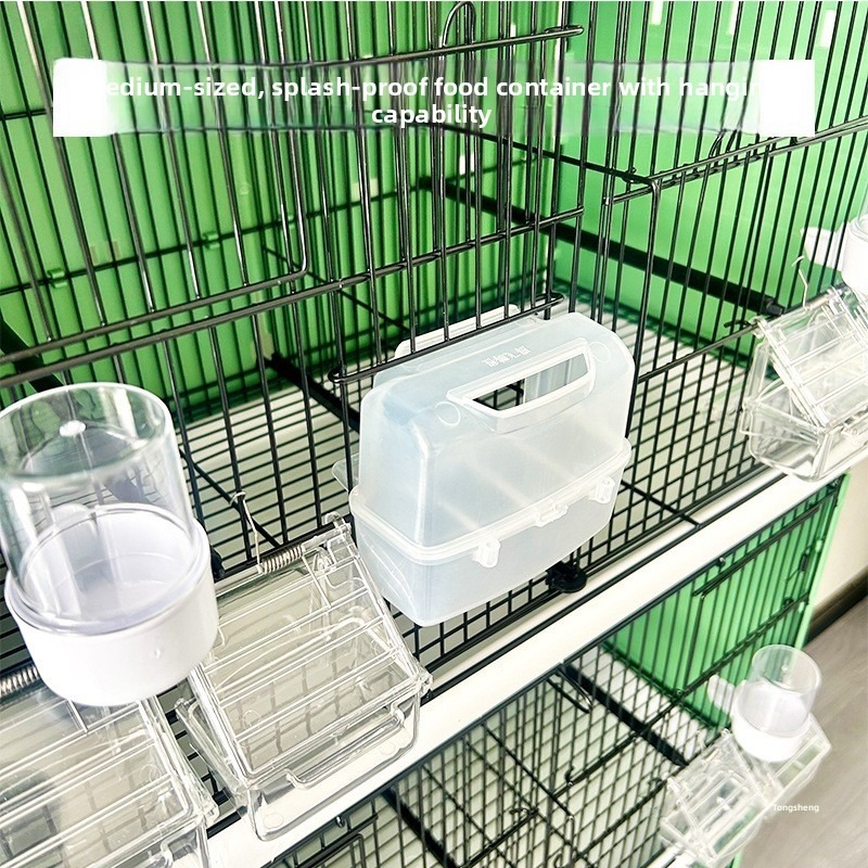 Portable Square Metal Bird Cage with Pulley