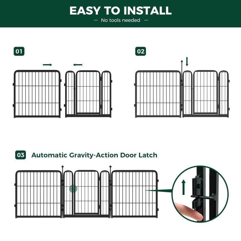 Rust-Proof Iron Pet Fence for Cats and Dogs