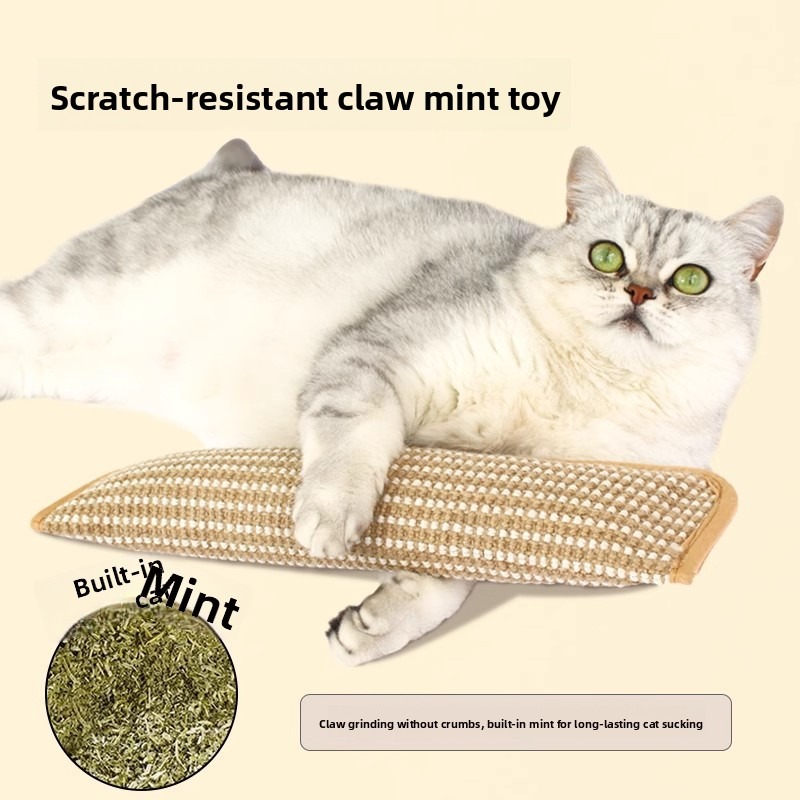 Catnip Pillow Toy with Hemp Rope Filling