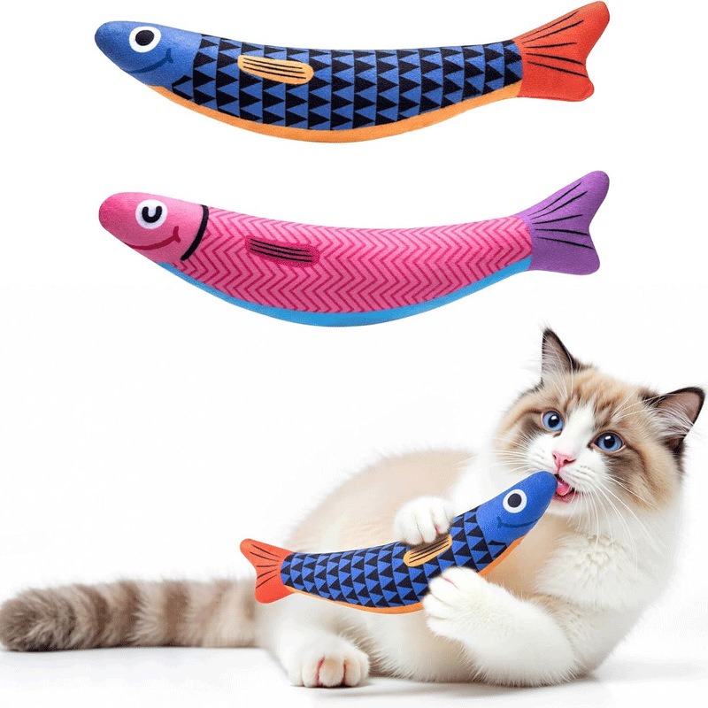 Catnip Plush Fish Puzzle Chew Toy