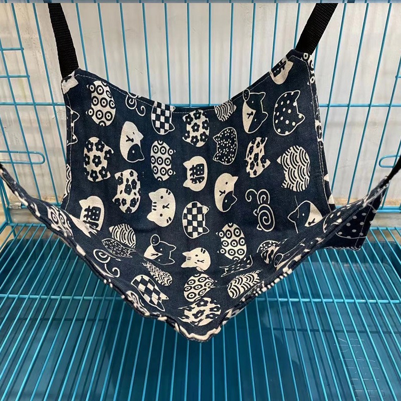 Breathable Cat Hammock with Cartoon Pattern