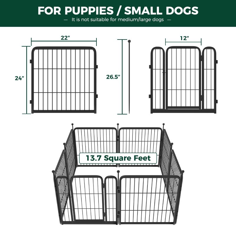 Rust-Proof Iron Pet Fence for Cats and Dogs