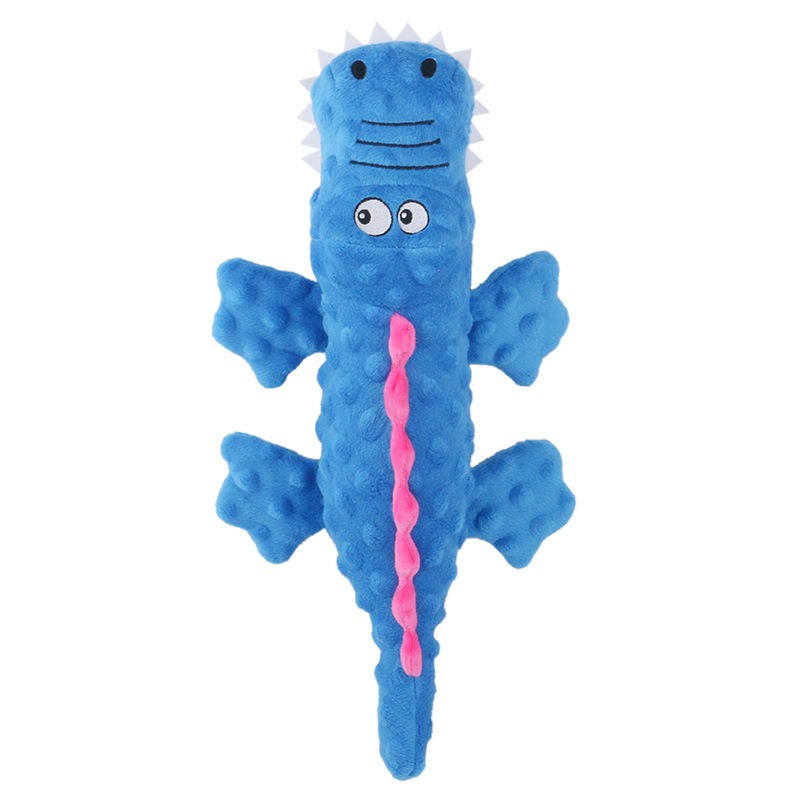 Squeaky Crinkle Alligator Plush Chew Toy