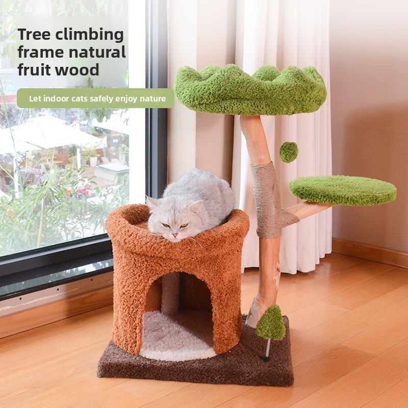 Integrated Cat Tree with House and Jumping Platform