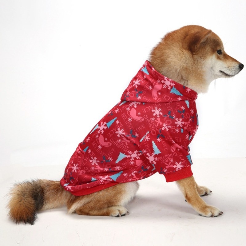 Plaid Fleece Hoodie for Medium Large Dogs