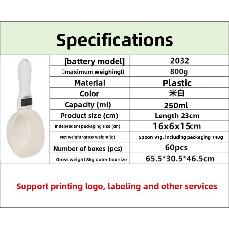 Digital LCD Pet Food Measuring Scoop