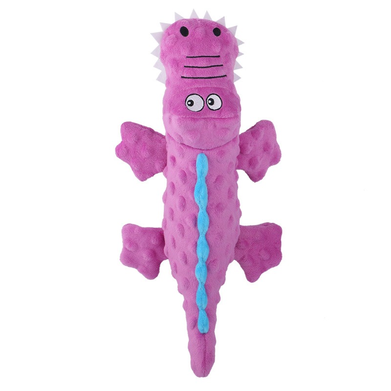 Squeaky Crinkle Alligator Plush Chew Toy
