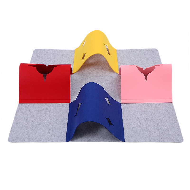 Eco-Friendly Felt Cat Tunnel for Play