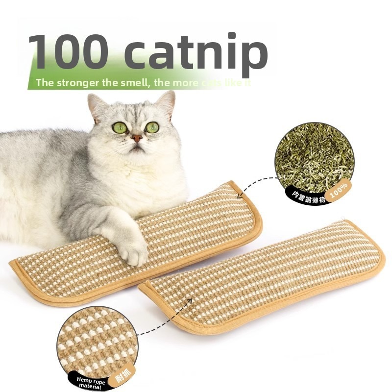Catnip Pillow Toy with Hemp Rope Filling