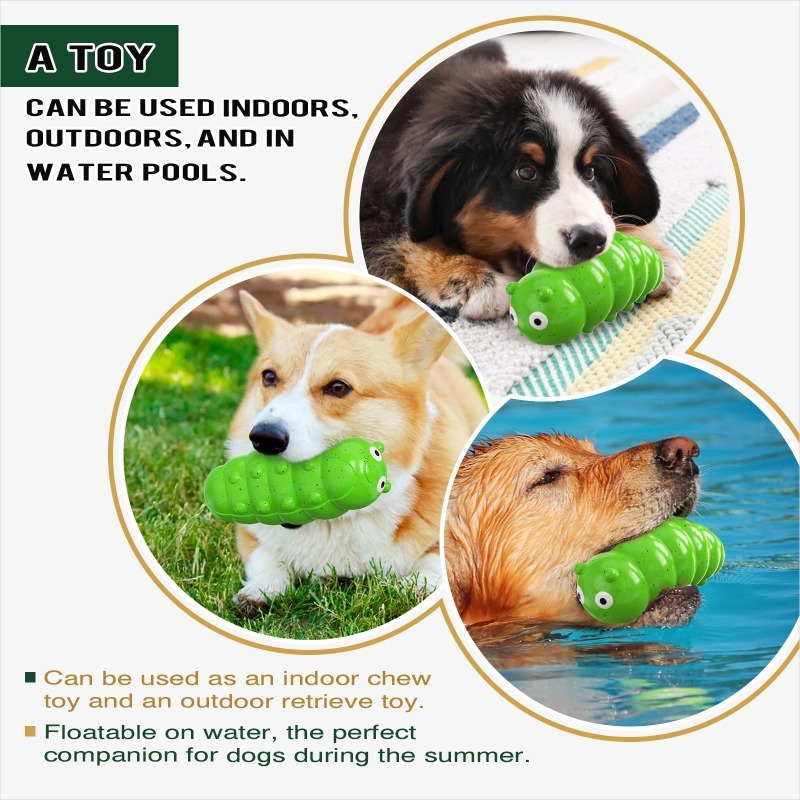 TPR Worm-Shaped Chew Toy for Dogs
