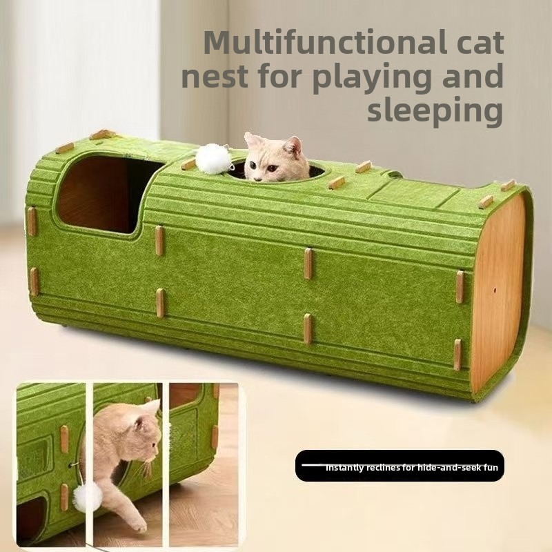 Modern Cat Tree Combo with Scratcher and Bed