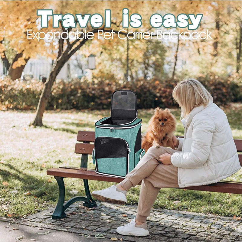 Square Foldable Breathable Pet Backpack for Travel