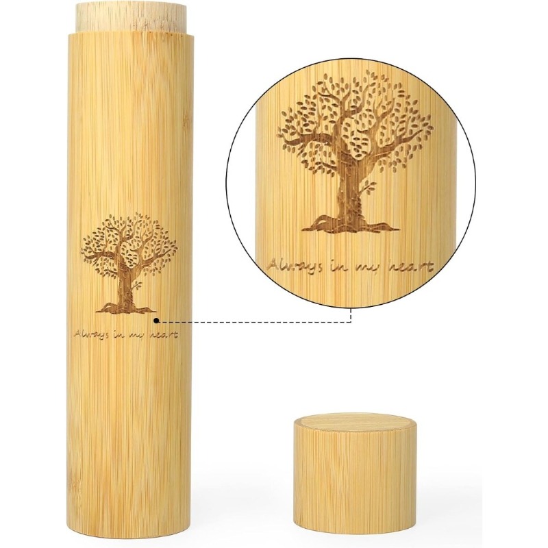 Modern Bamboo Pet Cremation Urn for Dogs and Cats