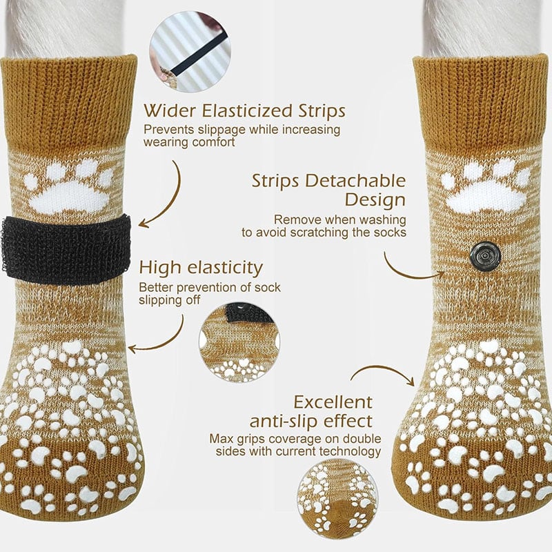 Non-Slip Pet Socks for Indoor Quiet Use